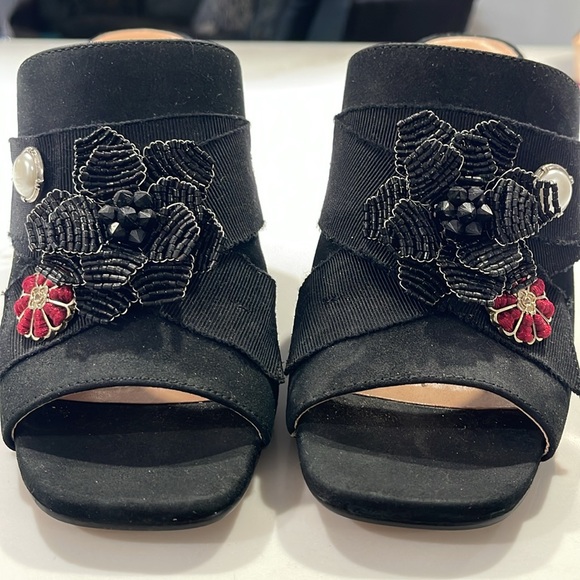 Nanette Lepore Marsha 4” Heel Open Toe, Black, Red details,Size 7M - Picture 3 of 10